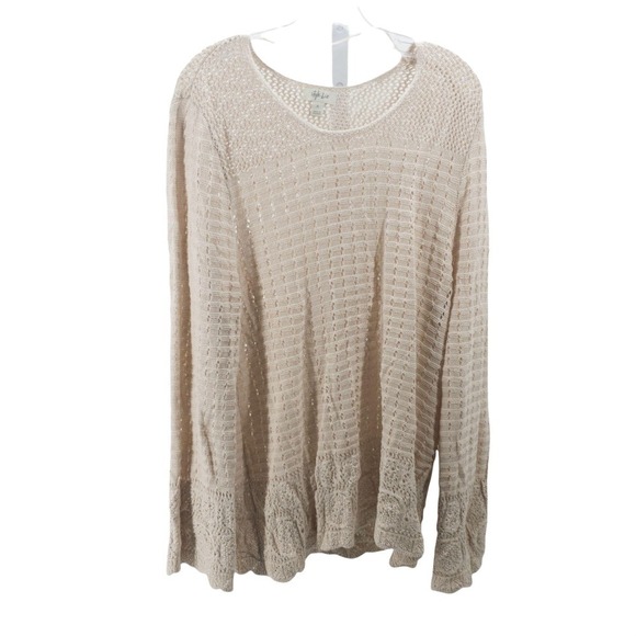 Style & Co Long-Sleeve Sweater Cream XL - Picture 1 of 8